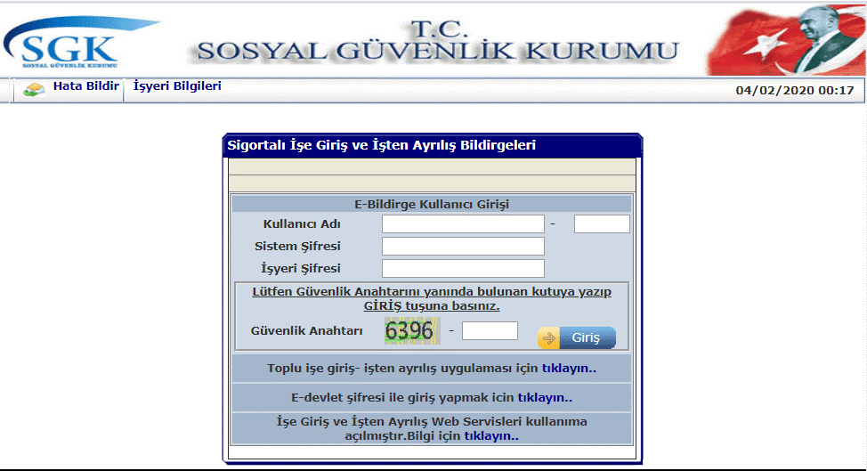 Sgk İşe başlama